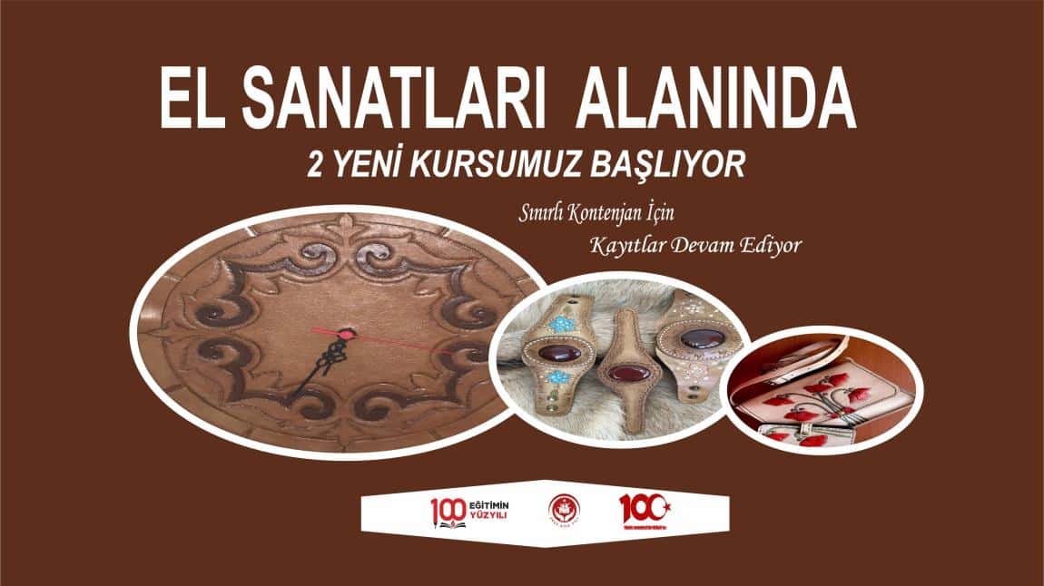 El Sanatları Alanında 2 Yeni Kursumuz Başlıyor